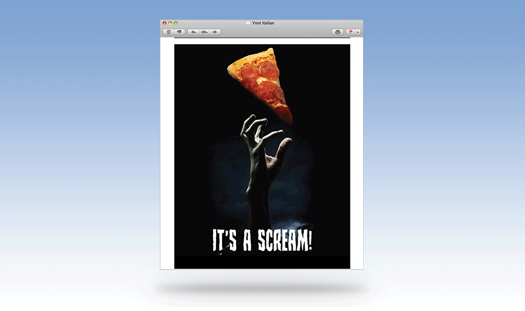 Spooky Pizza email